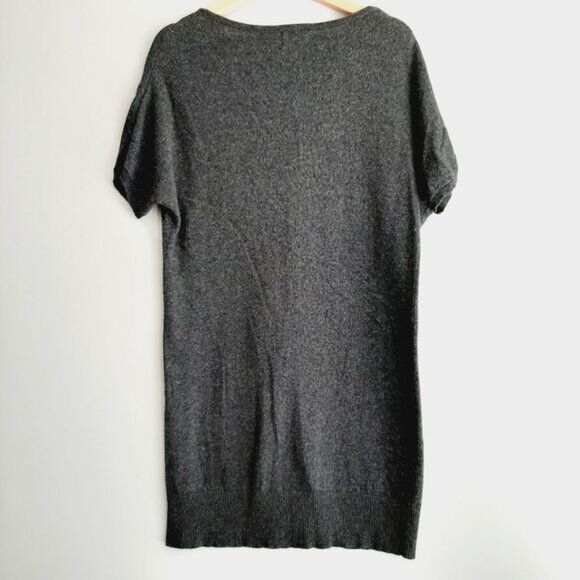 PRESS DRESS Fine Knit Soft & Comfy Sweater Tunic / Mini Dress Gray Sz S - Picture 7 of 12